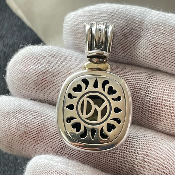 David Yurman XL Albion Enhancer with Faceted Lemon Citrine 1.5" - Picture 5 of 8